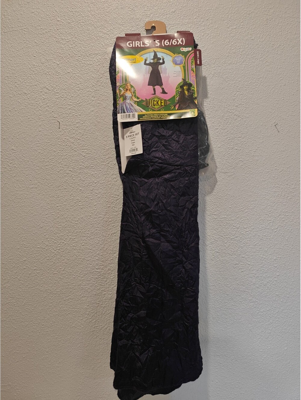 Wicked Elphaba Child Costume 3 Piece Set Girls Size 6/6X
